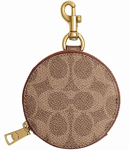 COACH Signature Canvas Bag Charm