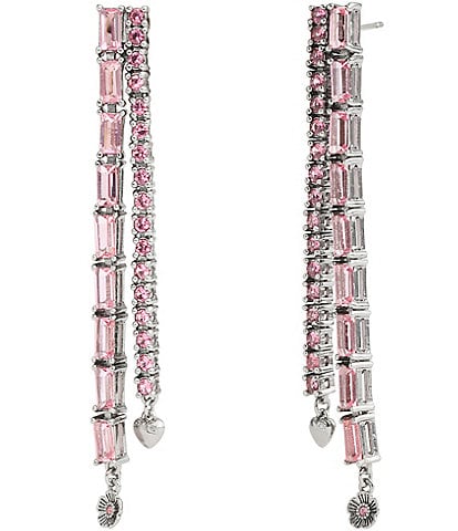 COACH Signature Charm Tennis Drop Earrings