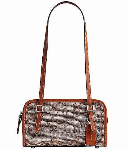 COACH Signature Crystal Jacquard Swing 20 Satchel Bag
