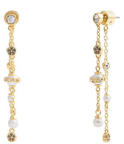 COACH Signature Heritage Mixed Charm Front Back Earrings