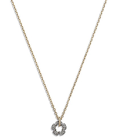 COACH Quilted Padlock Short Pendant Necklace