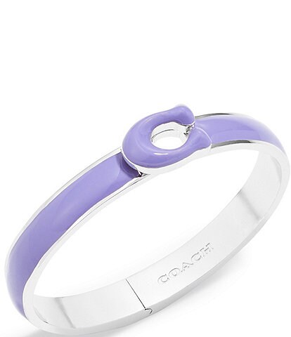 COACH Signature Purple Tabby Bangle Bracelet