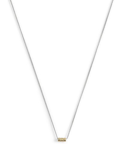 COACH Signature Quilted Tube Short Pendant Necklace