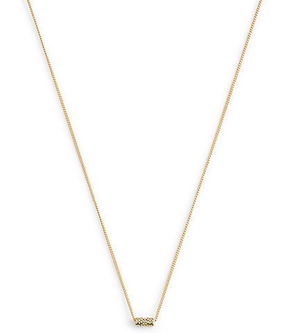COACH Signature Quilted Tube Short Pendant Necklace