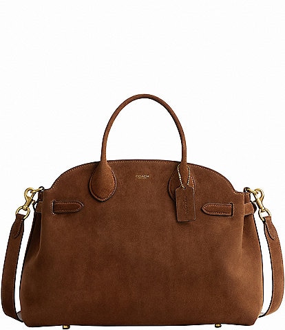COACH Soft Empire 40 Carryall Suede Satchel Bag