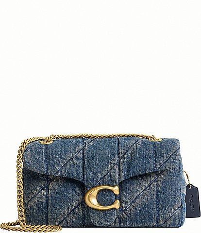  Tabby Quilted Loved Denim Shoulder Bag