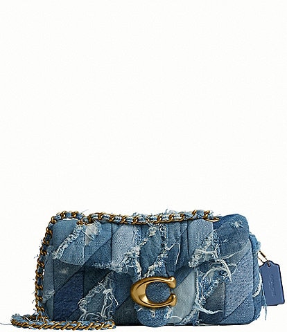 COACH Soft Quilted Patchwork Denim Tabby Shoulder Bag 26