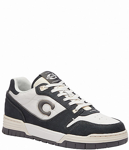 COACH Soho Denim and Leather Sneakers