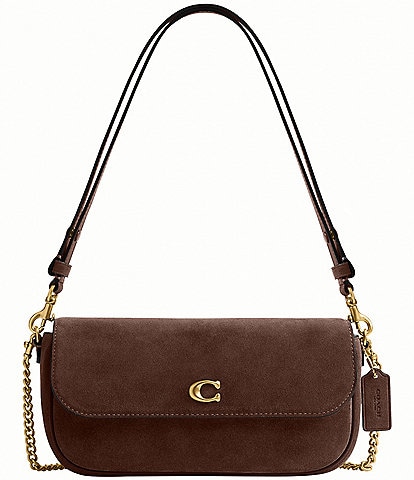 COACH Suede Brook Flap Chain Bag