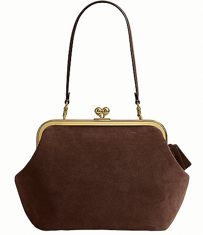 COACH Suede Kisslock Frame Bag 27