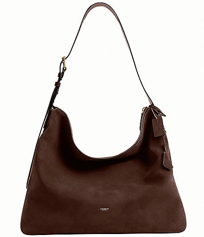 COACH Suede Mott Slouchy Messenger Bag