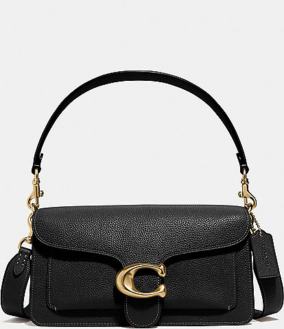 COACH Tabby 26 Pebble Leather Gold Tone Shoulder Bag
