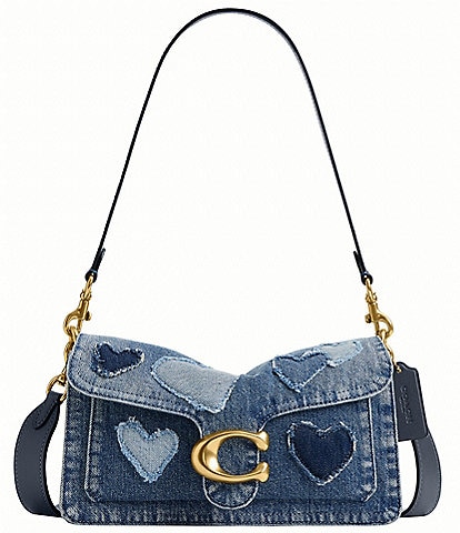 COACH Tabby 26 Repurposed Denim Hearts Shoulder Bag