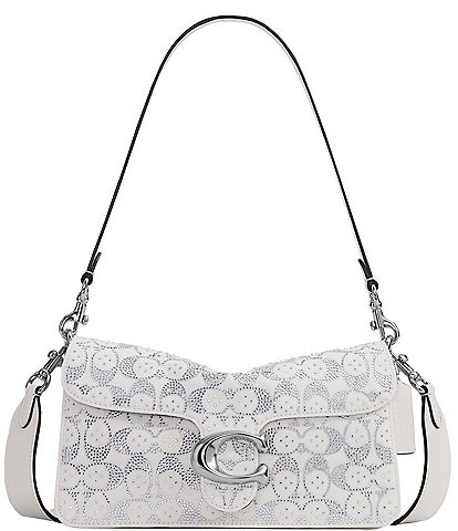 COACH Tabby 26 Signature Crystal Jacquard Denim Slouchy Shoulder Bag