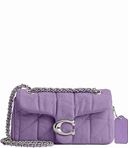 COACH Tabby Denim Quilted Convertible Shoulder Bag