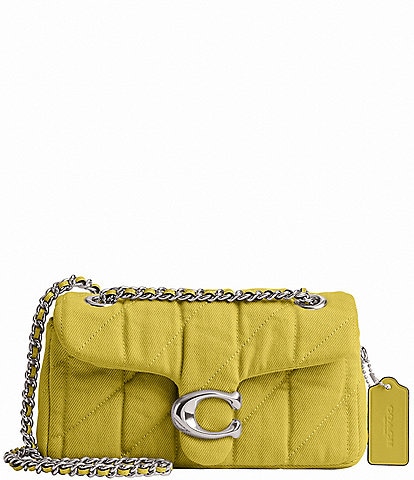 COACH Tabby Denim Quilted Convertible Shoulder Bag