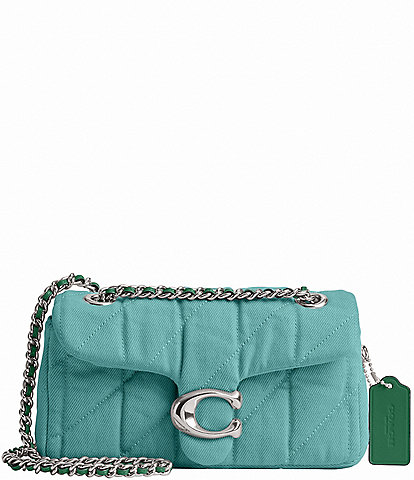 COACH Tabby Denim Quilted Convertible Shoulder Bag