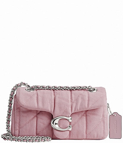 COACH Tabby Denim Quilted Convertible Shoulder Bag