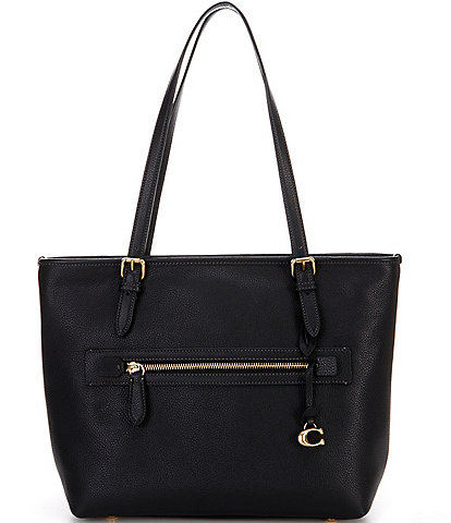 COACH Taylor Pebbled Leather Gold Tone Tote Bag