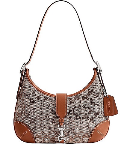 COACH The Coach Originals Hamptons 2005 Crystal Signature Jacquard Hobo Bag