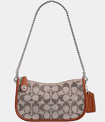 COACH The Coach Originals Swinger 20 In Crystal Signature Jacquard Shoulder Bag