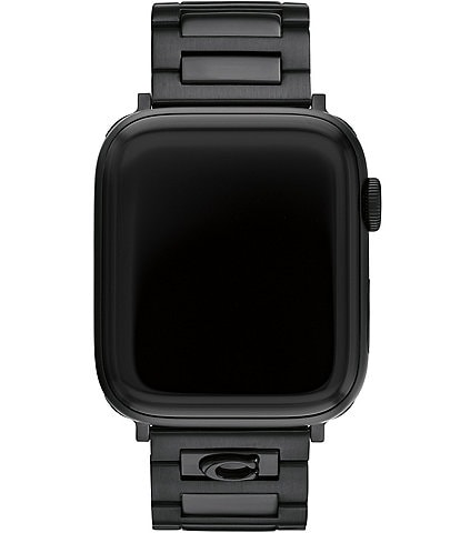 COACH Unisex Tonal Signature Black IP 42/44/45mm Bracelet for Apple Watch®