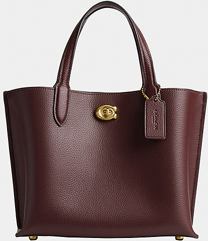 COACH Willow 24 Pebbled Leather Tote Bag