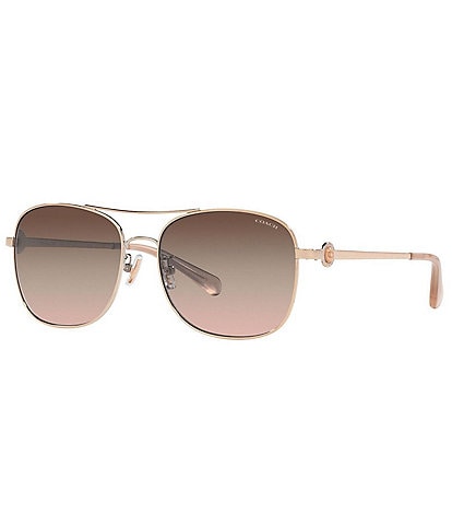 COACH Women's 0HC7127 56mm Gradient Rectangle Sunglasses