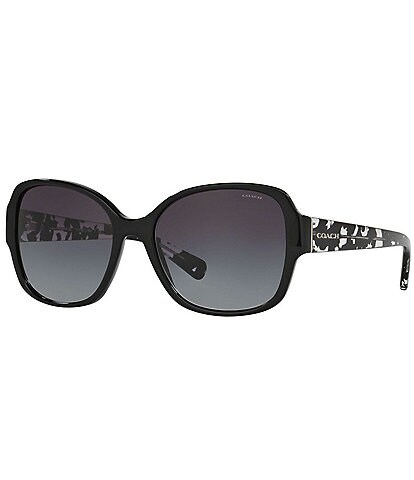 COACH Women's 0HC8145 60mm Gradient Oversized Butterfly Sunglasses
