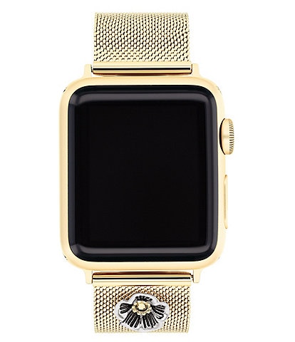 COACH Women's 38/40/41 Gold Mesh Bracelet Apple Watch Strap