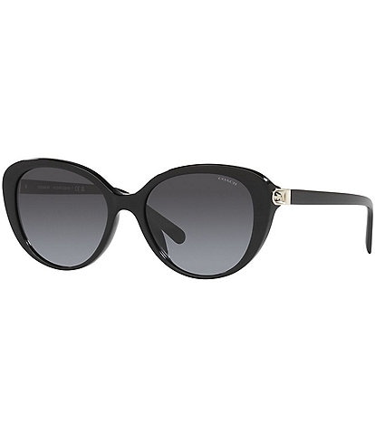 COACH Women's 56mm Black Cat Eye Sunglasses