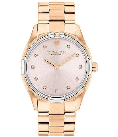 COACH Women's Brook Quartz Analog Stainless Steel Bracelet Watch