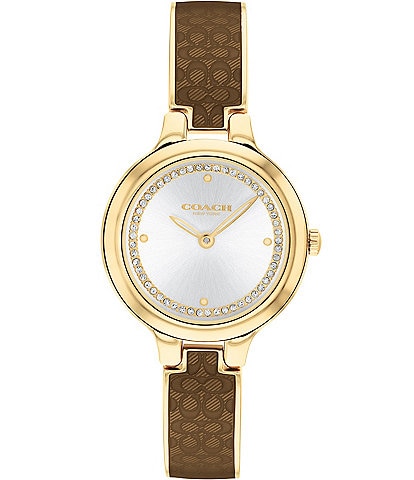 COACH Women's Chelsea Quartz Analog Gold Tone Stainless Steel Bracelet Watch