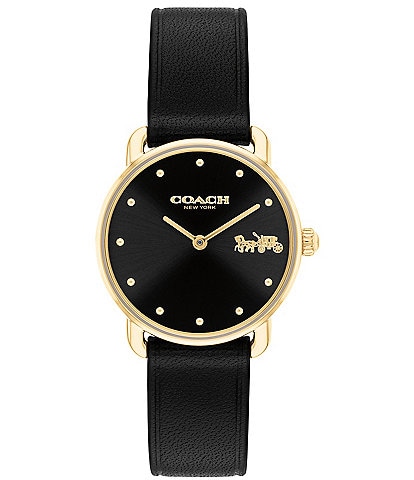 COACH Women's Elliot Quartz Analog Leather Strap Watch