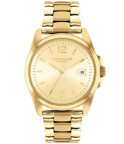 COACH Women's Greyson Gold Bracelet Watch