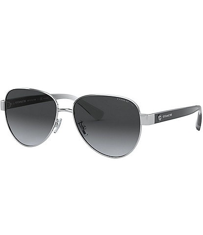 COACH Women's Hc7111 57mm Polarized Pilot Sunglasses