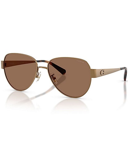 COACH Women's HC7186 57mm Pilot Sunglasses