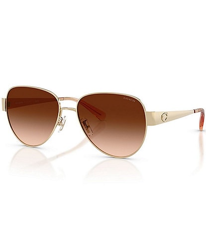 COACH Women's HC7186 57mm Pilot Sunglasses