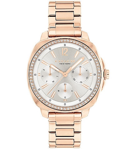 COACH Women's Kitt Multifunction Stainless Steel 34mm Bracelet Watch