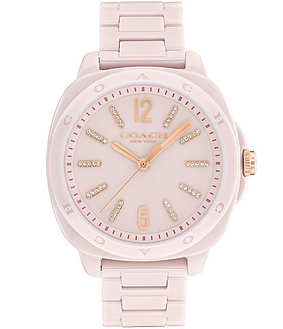 COACH Women's Kitt Quartz Analog Ceramic Bracelet Watch