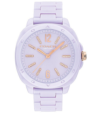 COACH Women's Kitt Quartz Analog Ceramic Bracelet Watch