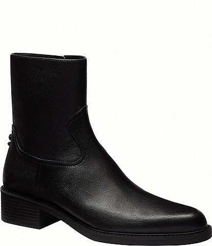 COACH Women's Leather Pointed Toe Booties