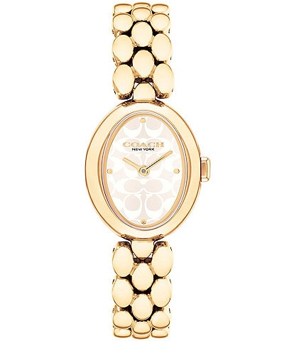 COACH Women's Sammy Quartz Analog Gold Tone Stainless Steel Bracelet Watch