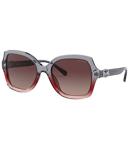COACH Women's HC829 56mm Square Sunglasses