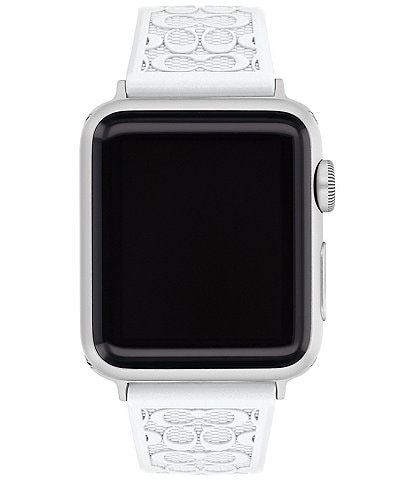 COACH Women's Apple Watch Signature Silicone Logo Strap