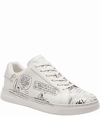 COACH X Peanuts Men's High Line Newspaper Print Sneakers