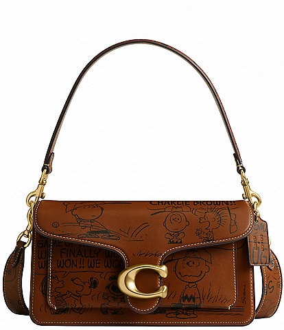 COACH x Peanuts Tabby Shoulder 26 with Newspaper Print