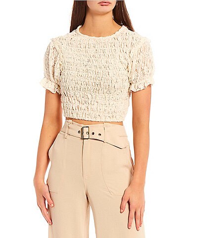 Coco + Jaimeson Cropped Lace Top