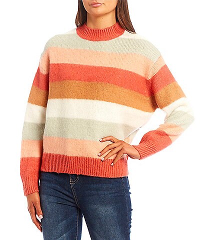 Coco + Jaimeson Stripe Mock Neck Sweater