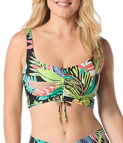 Coco Reef Cosmic Jungle Elevate Shirred Front Bra Swim Top
